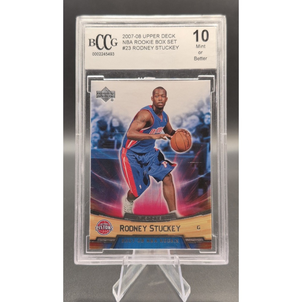 2007 Upper Deck Rodney Stuckey 23 NBA Rookie Box Set Base RC BCCG 10 Pistons